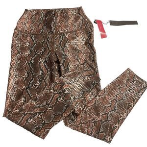 Carbon 38‎ snakeskin print high rise leggings shiny, stretch size small